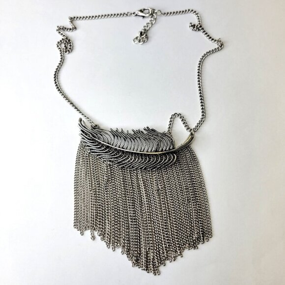 Tribal Motif Feather Pendant Necklace - Picture 12 of 12